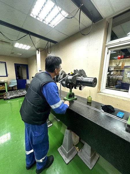 東海明珠歲修持續進行,後續零件安裝、測試等作業,預計要到農曆年後完成。(圖:連江航業)