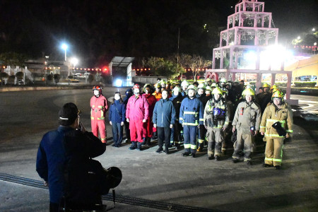 搶救演練求精實　春節用火好安全。（圖與文：曹重偉）
