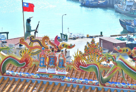 　東引天后宮屋頂修建工程全部完成，廟宇景觀煥然一新。（圖／文：陳其敏）