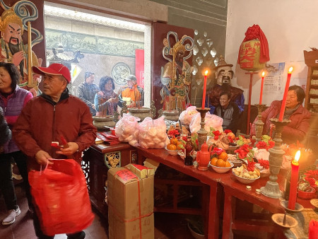 正月初十西莒坤坵趙大王廟擺暝,為西莒的擺暝活動揭開了序幕。(圖/文:宋幸儒)