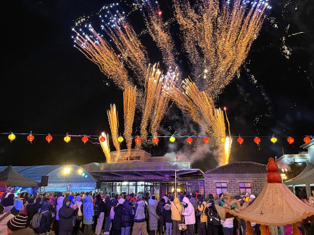 十三暝燒馬糧文化祭典遶境活動10日傍晚火熱登場。(圖/文:陳鵬雄)