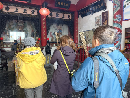 　橋仔多間宮廟正月十四推出神與人的鏈結體驗活動。（圖／文：陳鵬雄）