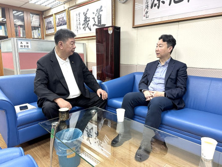 　交通部長陳世凱3日拜會立委陳雪生，關注馬祖大橋進度。（圖：立委陳雪生辦公室）