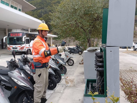 台電馬祖區處全國同步宣示春季穩定供電。(圖:台電馬祖區處)
