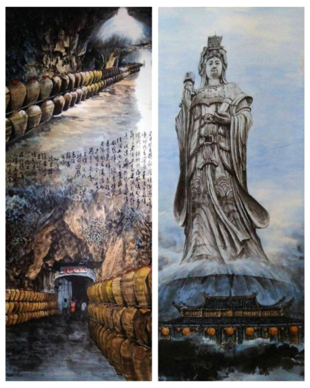 「山海交融 墨韻紛飛-2025臺馬名家邀請暨協會會員聯展」於3月20日至4月10日在南竿民俗文化館展出。(圖:縣府文化處)