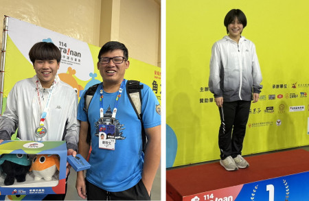 114年全中運持續進行,角力劉玉婷(右)、劉智豪(左)再為馬祖添一金一銀。(圖:馬祖角力隊)