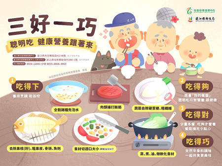 　衛生局於復興老人活動中心舉辦「煮出軟實力，質地調整so easy」健康推廣活動。（圖：衛生局）