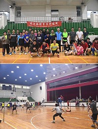 107年連江縣體育季羽球賽圓滿結束,選手以球會友,增近彼此球技與感情交流。(圖/文:馮紹夫)