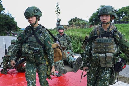 馬防部防區演練大量傷患處置,展現離島救護能量。(圖:馬防部)