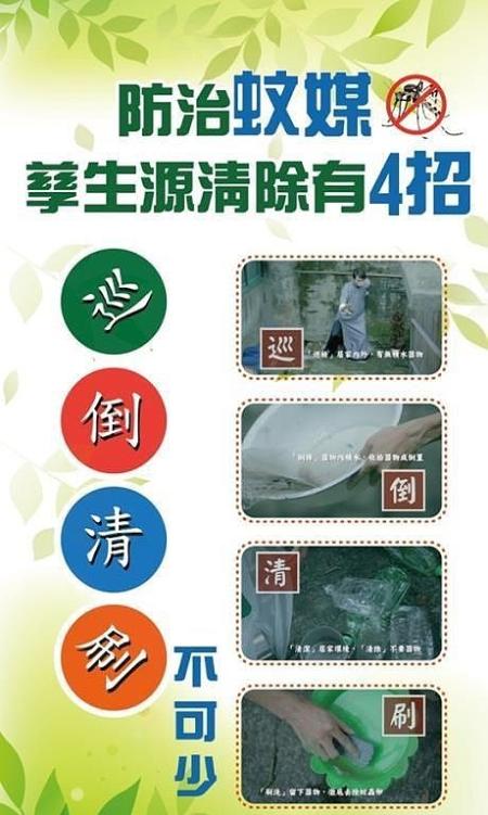 防堵登革熱疫情在馬祖發生,環資局提醒民眾牢記「巡、倒、清、刷」步驟,避免孑孓孳生。(圖:環資局)