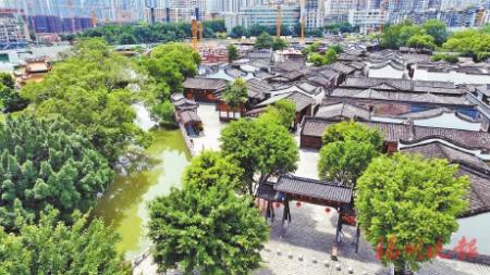 南公河口街區空拍圖。