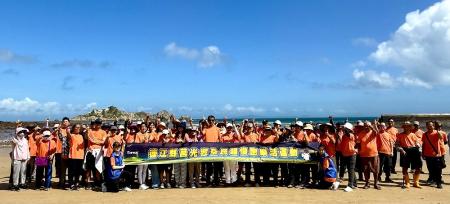 東莒福正沙灘舉辦全民超慢跑，鄉親熱情響應。（圖／文：蔡夢玲）