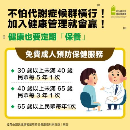 不怕代謝症候群橫行加入健康管理就會贏。