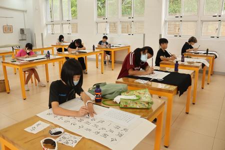 114年全國語文競賽縣內複賽20日在介壽國中小舉行。（圖／文：王致潔）