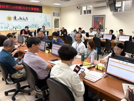 連江縣政府召開114年第26次主管週報。（圖／文：王致潔）