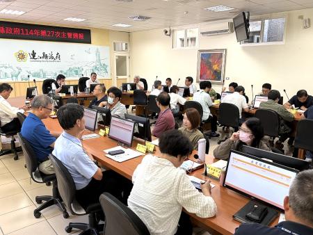 連江縣政府召開114年第27次主管週報。(圖/文:王致潔)