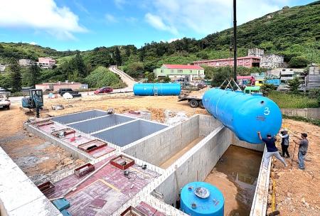 東引北澳推動生態水花園，新設水質淨化系統，維護水源生態環境。（圖／文：陳其敏）