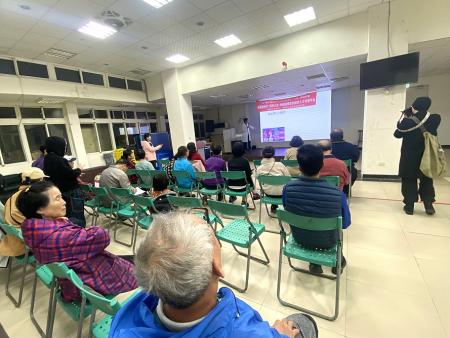 海大USR與三軍總醫院團隊在北竿舉辦健康講座，與鄉親分享心肌梗塞與糖尿病防治知識。（圖／文：鄭禮頤）