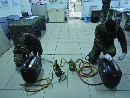 救災機具檢整。