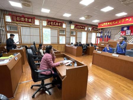 莒光鄉民代表會第12屆第6次定期大會20日進行第二天鄉政總質詢。（圖／文：宋幸儒）