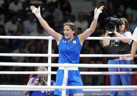 圖為2024年8月1日陳念琴在巴黎奧運16強賽中擊敗巴西對手，成功晉級8強。（圖：中華奧會提供）