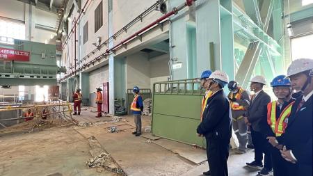 台電珠山分廠擴建機組　5號機吊掛定位