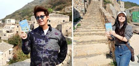 知名作家謝哲青、「英國奶奶」創辦人Amy受馬管處邀請，來馬祖進行徒步旅行，感受馬祖魅力。（圖：馬管處）