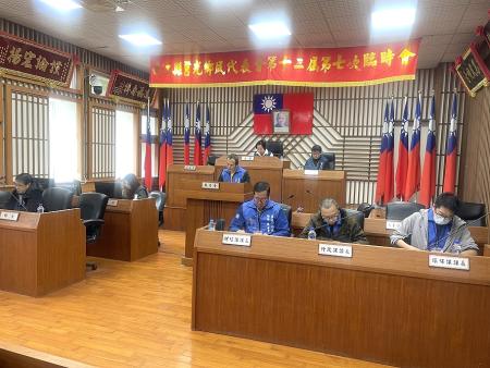 莒光鄉民代表會第12屆第7次臨時會，9日審議莒光鄉114年度總預算第1次追加預算案。（圖／文：宋幸儒）