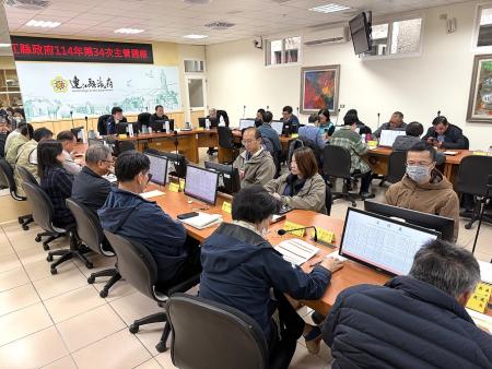 連江縣政府召開114年第34次主管週報。（圖／文：王致潔）