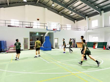籃球社官兵展現熱情與活力。