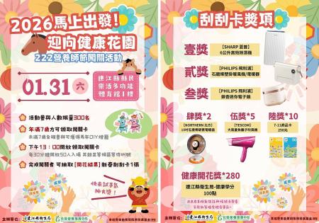 「營養師節闖關活動」將於1月31日（六）下午1時起在樂活館1樓舉行，歡迎鄉親踴躍參與。（圖：連江縣衛生局）