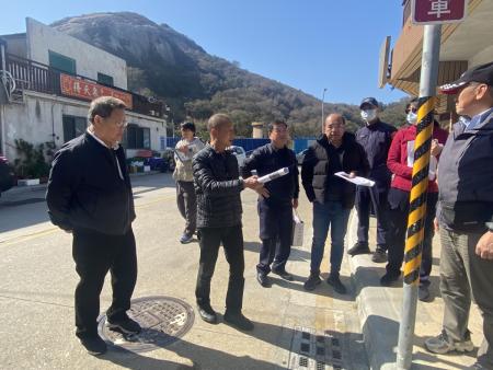 北竿規劃增設測速照相設備，連江縣警察局協同各相關單位進行現地會勘作業。（圖／文：鄭禮頤）