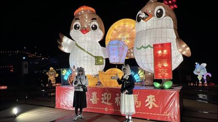 鷗霸、Yah鷗迎新春　馬祖燈會閃亮點燈（三）