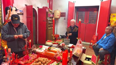 福正白馬尊王廟正月十二舉行內巡海將軍擺暝。（圖／文：蔡夢玲）