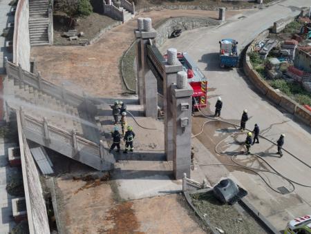 科技輔助守護清明　北竿消防、義消舉辦防災演練