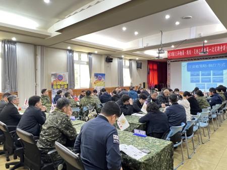 連江縣召開動員、災防、戰綜3合1會報　防災資源盤點說明