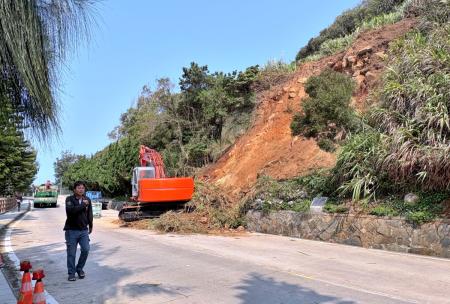 東引邊坡防護工程　力拚梅雨季前完工