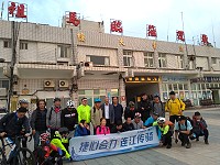 　大陸捷安特旅行社23人單車團經小三通來馬踩線。（圖：連江縣交通旅遊局）