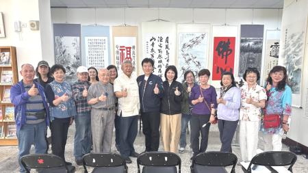 凌雲御風馬祖書畫聯展　馬祖圖書館充滿書墨香氣