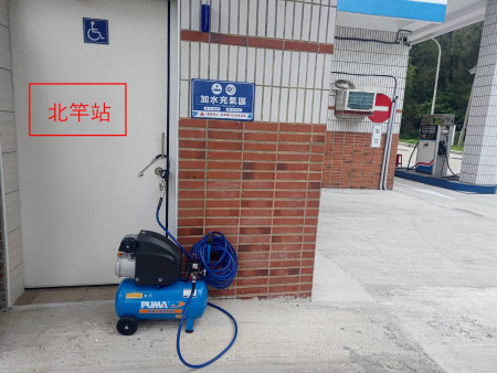 馬祖各加油站提供免費加水及輪胎加氣服務