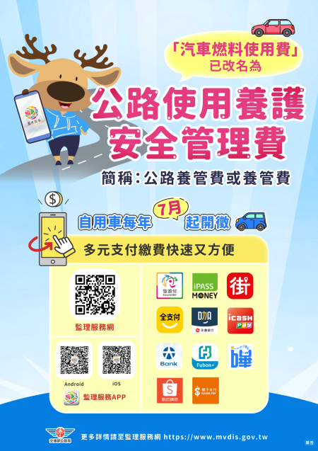 公路養管費開徵　7/31截止