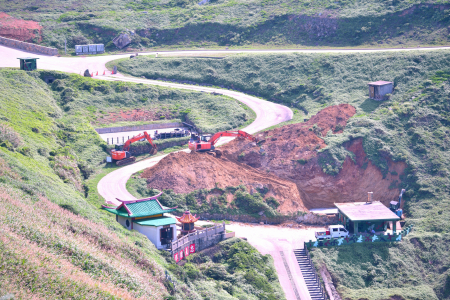 西引島清水澳公廁後方擋土牆改善工程展開
