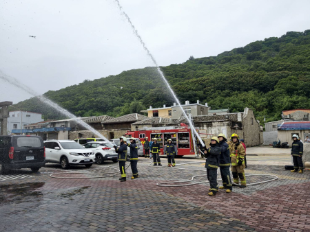 北竿義消常年訓練　強化公共場所救災應變