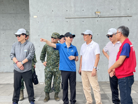 巴威颱風逼近，縣長會同相關單位現勘防颱整備。（圖／文：馮紹夫）