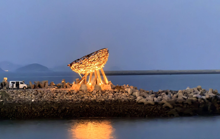 珠螺《築巢》夜間點燈　戰地藝術化身溫暖夜光