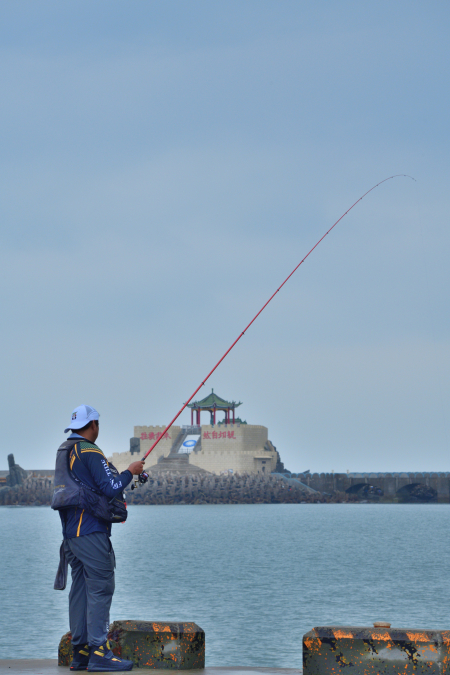 縣運磯釣競技　展現離島特色。（圖與文：陳其敏）