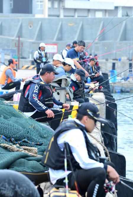 縣運磯釣競技　展現離島特色。（圖與文：陳其敏）