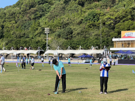 第11屆離島運首金出爐，金門獲得木球團體冠軍，亞軍澎湖，季軍連江。（圖／文：馮紹夫）