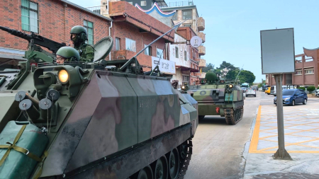 北高守備大隊基地測驗　軍車穿梭增添戰地氛圍