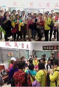 2018秋冬遊莒光發放海灣紀念酒活動正式開跑,東莒成功領取到紀念酒旅客。(圖/文:蔡夢玲)